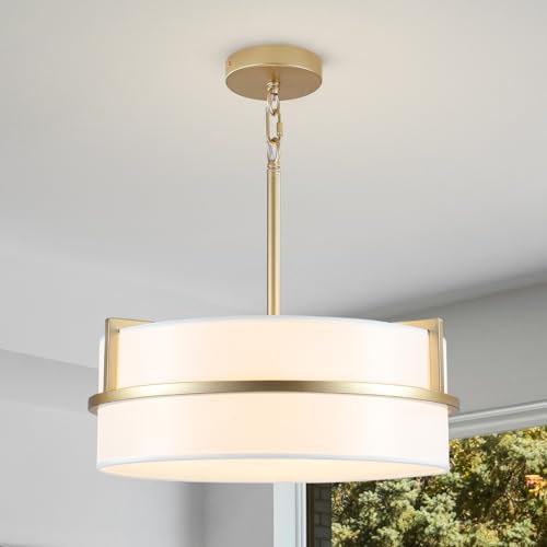15.7" Gold Drum Chandelier 3