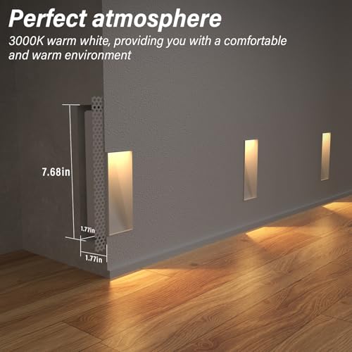 12 Pack Trimless Recessed Step Lights (12 Count)