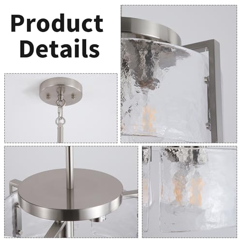 Glass Drum Chandelier for Dining Room
