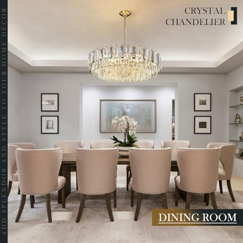 31.5" Gold Crystal Chandeliers Modern3