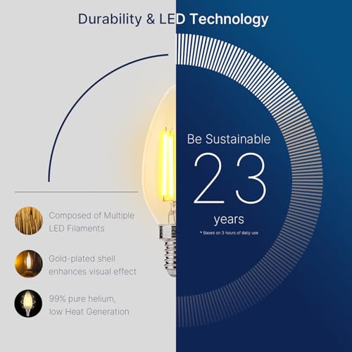 40W Equivalent LED Chandelier Light Bulbs (6 Count)