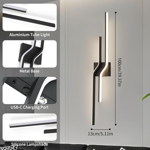 Modern Battery Operated Wall Sconces Set of 2 (2 Count)