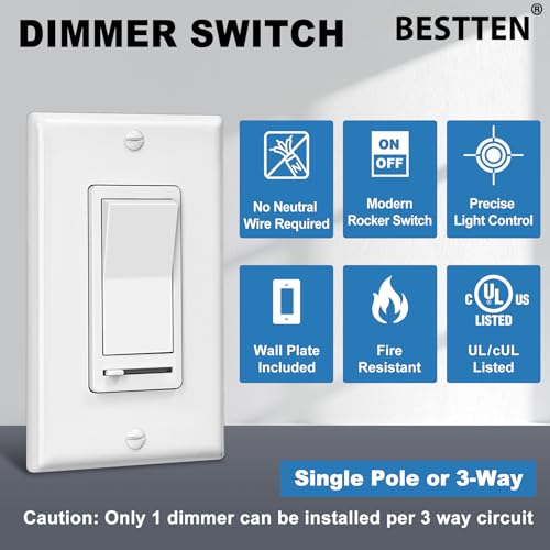 20 Bulk Dimmer Light Switch (20 Count)