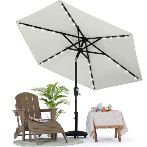7.5ft Patio Umbrella with Solar Lights
