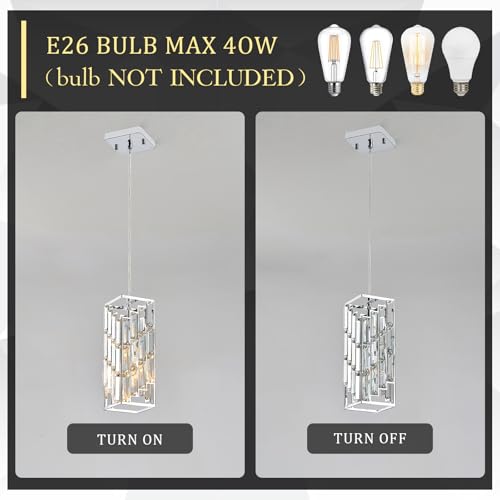 Chrome Crystal Pendant Light 3 (3 Count)