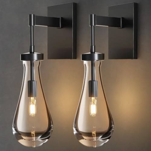 Raindrop Brass Crystal Wall Sconce (2 Count)