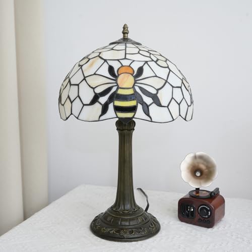 Tiffany Stained Glass lamp bee Cute Bedside Table lamp Animal Night Light