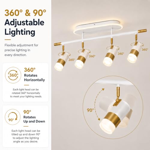 4 Light LED Track Lighting Fixtures Ceiling
