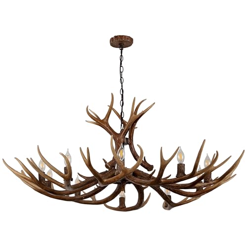 Eldora 10 Light Resin Antler Chandelier 49"