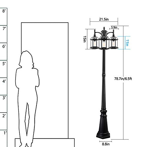 Aluminum Outdoor Lamp Post Birdcage