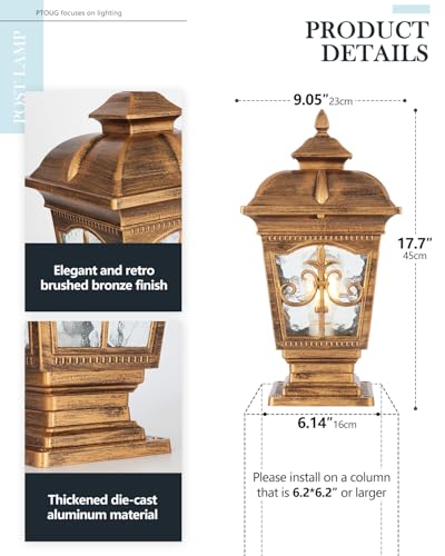 2 Packs Outdoor Post Light