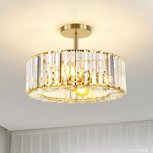 Gold Crystal Chandelier Ceiling Light