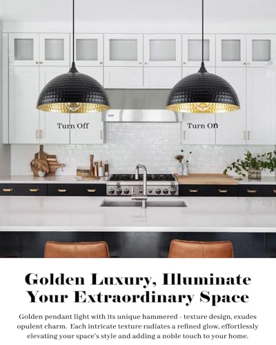 Hammered Pendant Lights Kitchen Island 2 Pack (2 Count)