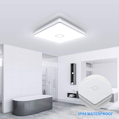 LED Ceiling Light Fixtures Flush Mount 12.8inch 24W Bright White Square LED Ceiling Lamp 5000K