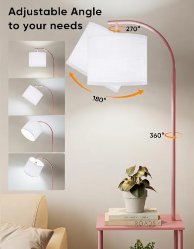 Floor Lamp with Table 2 (Pink)