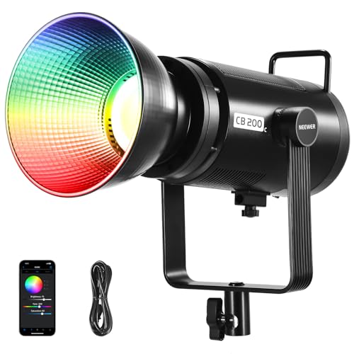 CB200C 200W RGBWW COB LED Video Light