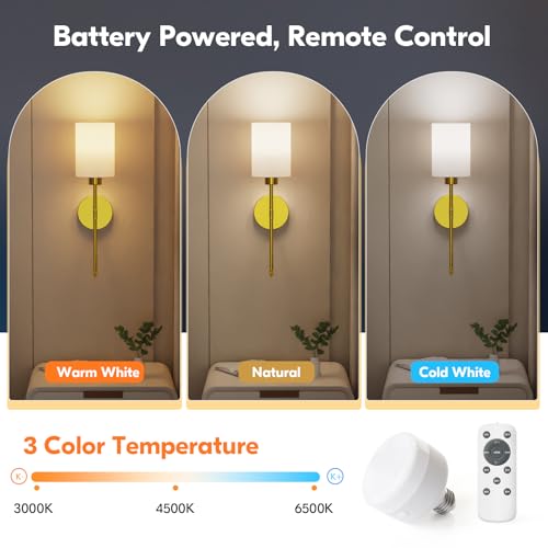 20.67 inch Battery Operated Wall Sconce Set of 2 (2 Count)