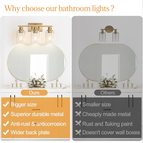 3 Light Bathroom Light Fixtures