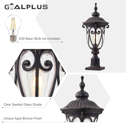 Outdoor Post Light Fixture with Pier Mount