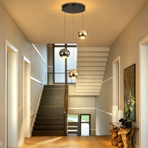 3 Light Modern Black Gold Pendant Light Chandelier for Dining Room