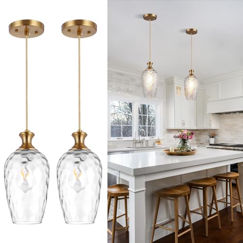 Glass Pendant Lights Kitchen Island (2 Count)