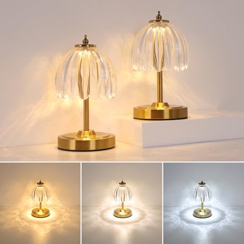 Set of 2 Tulip Table Lamp with 5200mAh Battery & Touch Control (2 Count)