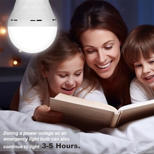 10 Pack Rechargeable Emergency Light Bulbs for Power Outage (10 Count)