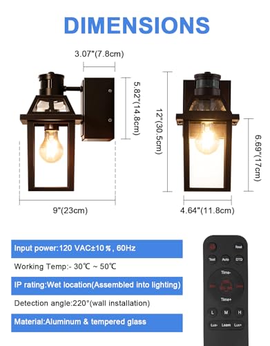 Porch Light with GFCI Outlet and Remote