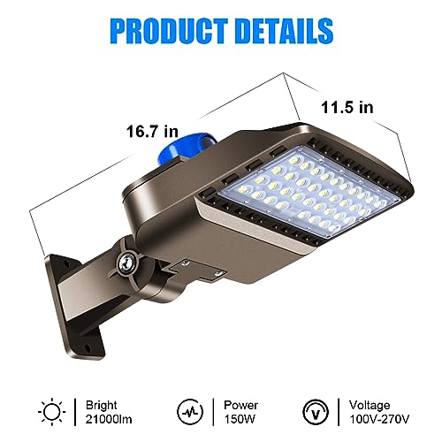 150W Dusk to Dawn LED Parking lot Flood Light for Building