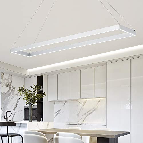 Modern LED Chandelier Linear Rectangle