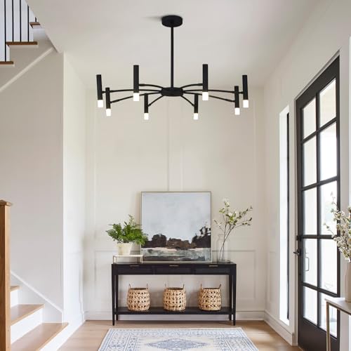 8 Light Black Sputnik Chandelier