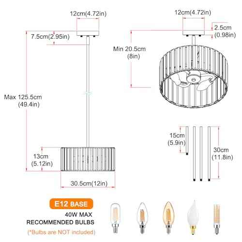 Black 3 Light Crystal Chandelier, Modern Dining Room Light Fixture over Table, Round Kitchen Lighting Fixture, Farmhouse Semi Flush Mount Ceiling Pendant Light for Living Room Bedroom Hallway Entryway