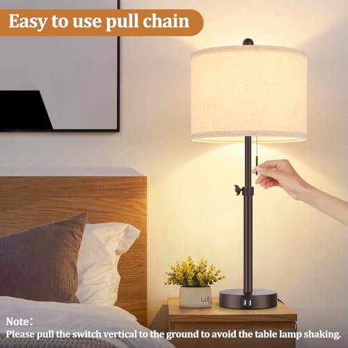 Modern Brown Table Lamps Set of 2 (2 Count)
