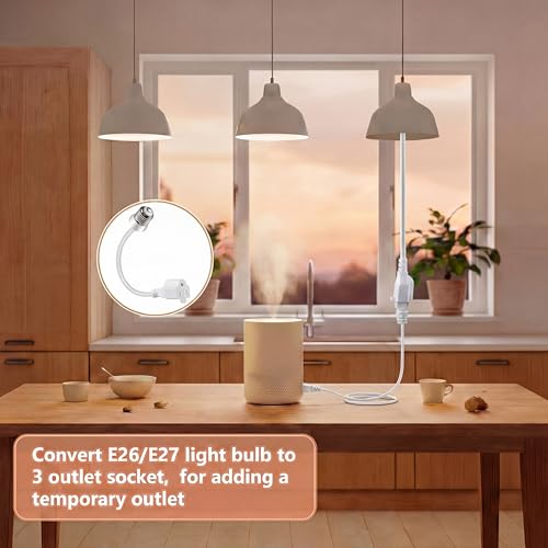 1 Pcs 3 Outlet Light Socket Adapter