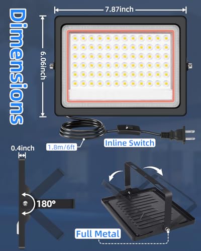 60W LED Flood Light Outdoor (2 Count)