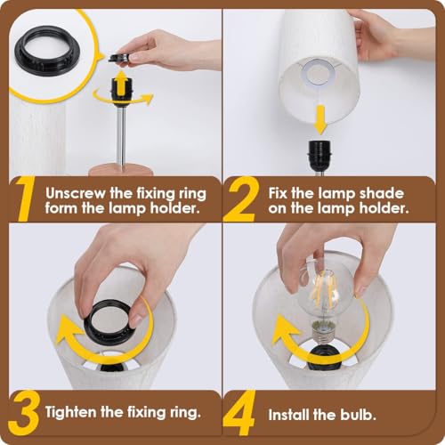 Bedside Table Lamp with USB Ports