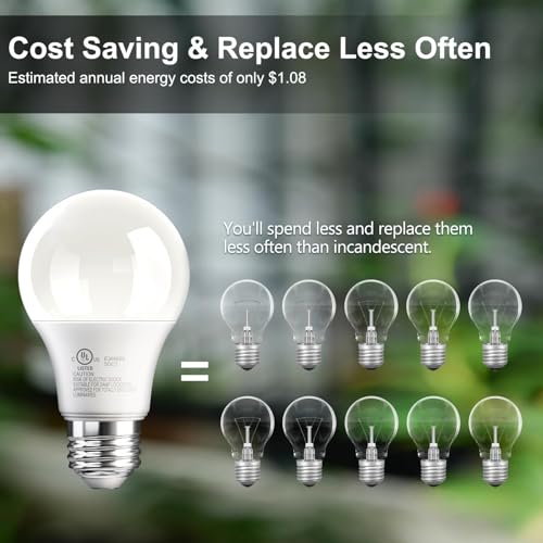 6 Pack A19 LED Light Bulbs (6 Count)