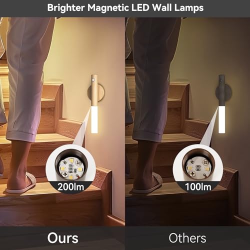 Motion Sensor Wall Light Beech 3PCS (3 Count)