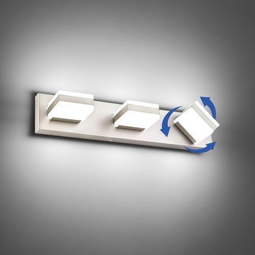 Brushed Nickel Vanity Lights Over Mirror