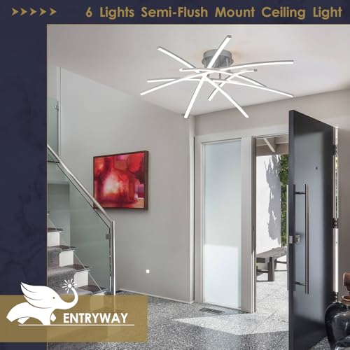 Semi Flush Mount Ceiling Light (6 Count)