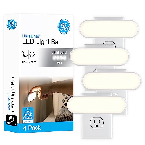Ultrabrite Plug in LED Night Light Bar with On (4 Count)