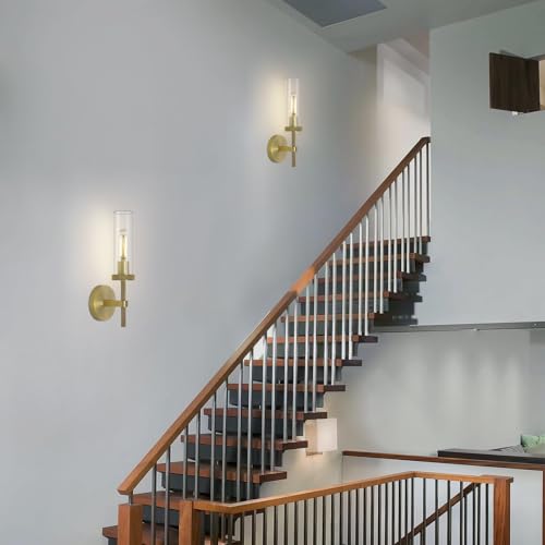 Knurled Brass Wall Sconces Indoors