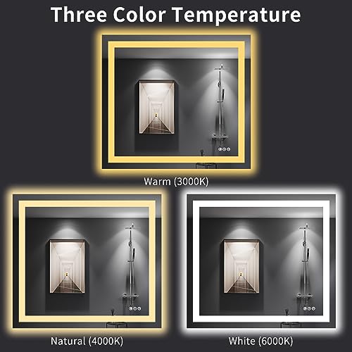 40"X36" LED Bathroom Mirror with Lights