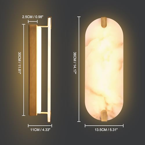 14.17in Alabaster Wall Sconces (2 Count)
