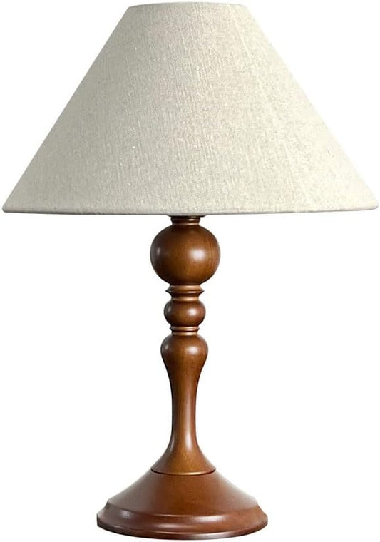 American Style Wabi Sabi Style Folk Bedroom Bedside Desk Light Personalised Creative Solid Wood Tapered Fabric Desk Lamp Living Room Villa Club Table Lamp Mall Coffee Shop Dining Room Lighting Fixture