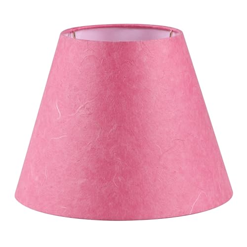 56043 Empire Uno Lamp Shade in Rose Red Parchment Wrinkled Paper