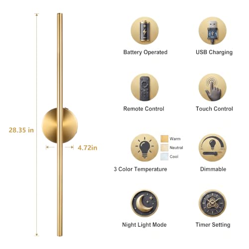 Rechargeable Wall Sconce Set of Two (2 Count)