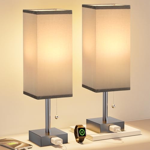 Bedside Lamp for Bedroom Set of 2 (2 Count)