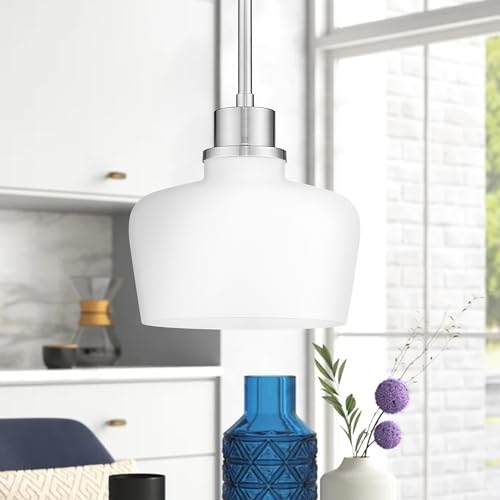 Pendant Lights Kitchen Island with Milk Glass Shade