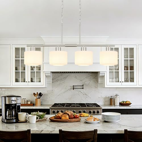 4 Light Brushed Nickel Kitchen Island Lighting